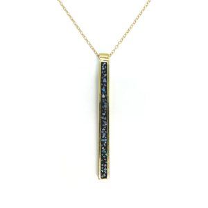 Black and Blue Terrazzo Mod Stick Necklace (Made in Chicago)